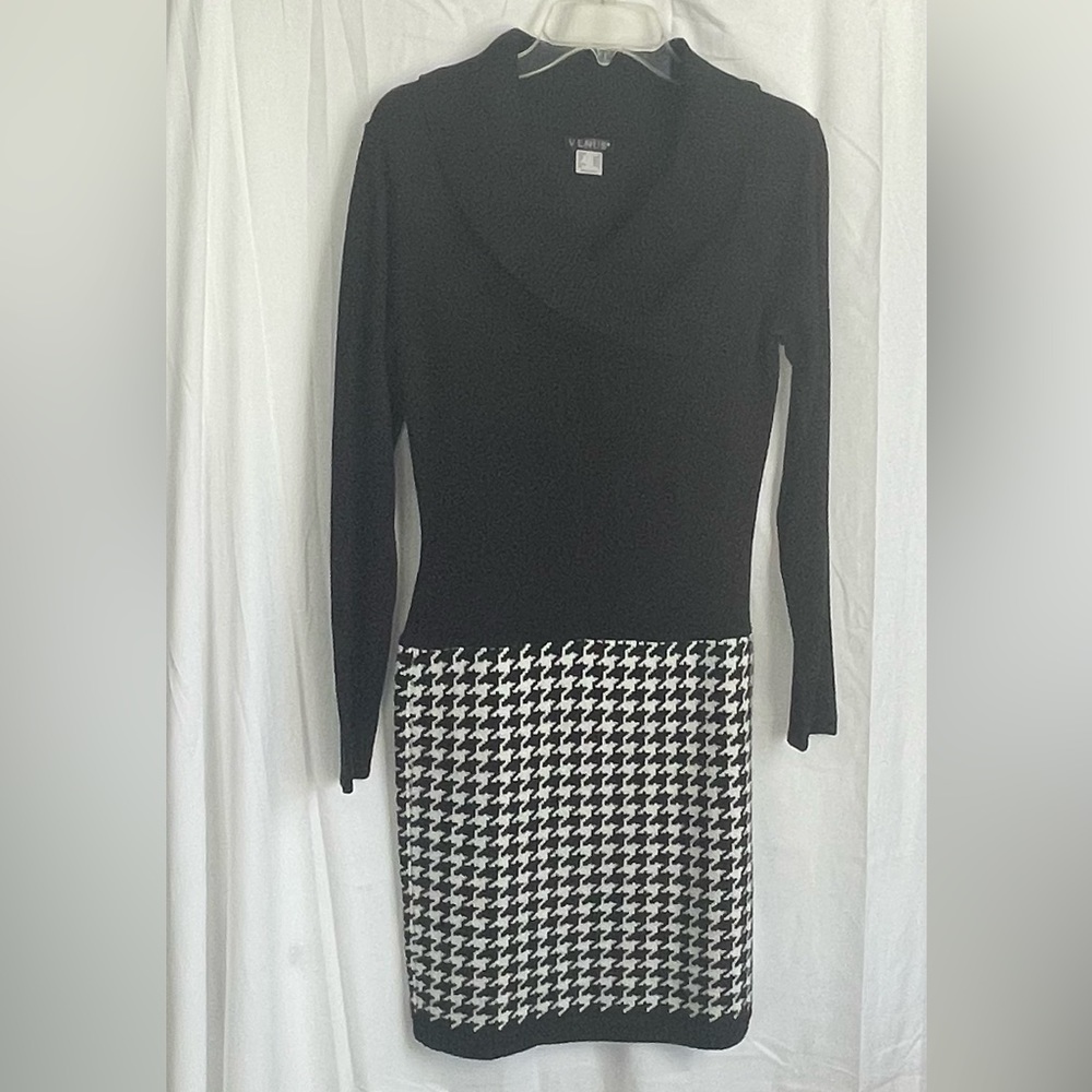 Venus Womens Black & White Sweater Dress Size Small